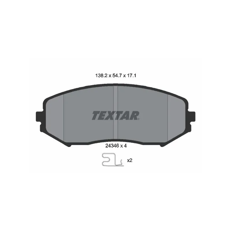 TEXTAR 2434601 Juego de pastillas de freno