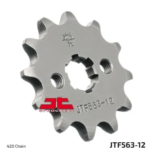 Piñón de moto JT Sprockets acero 12 dientes P.420 JTF563.12