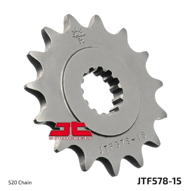 Piñón de moto JT Sprockets acero 15 dientes P.520 JTF578.15