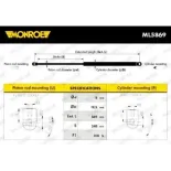 MONROE ML5869 Muelle neumático, maletero/compartimento de carga