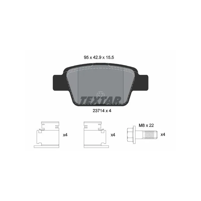 TEXTAR 89016400 Kit frenos, freno de disco