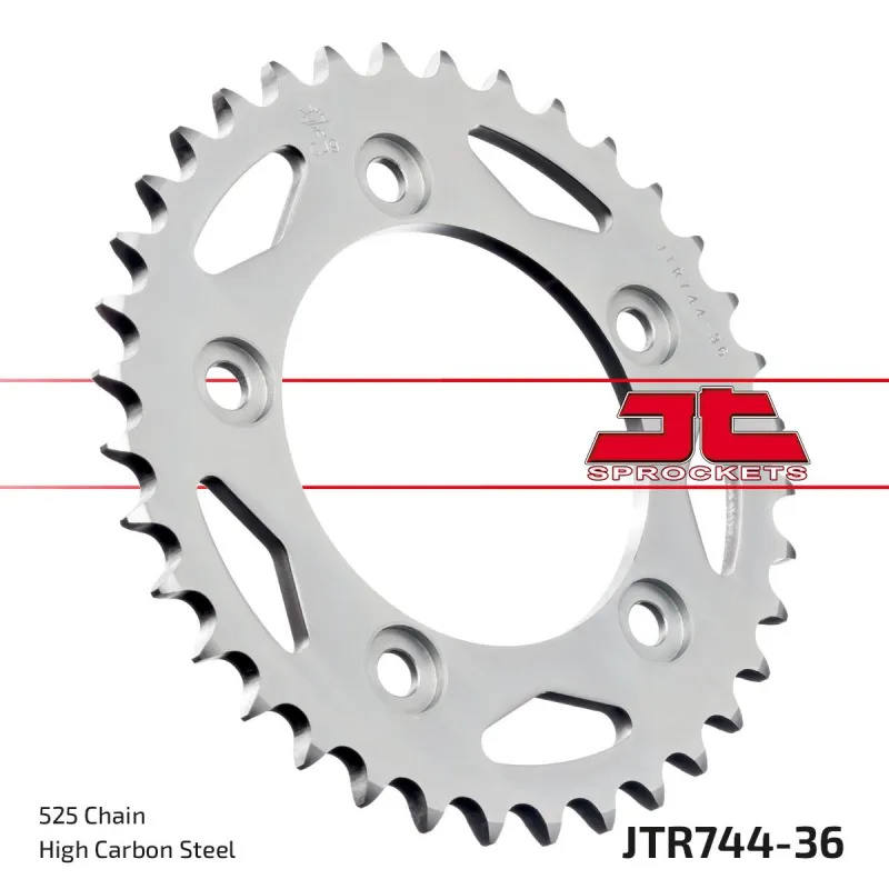 Corona moto JT Sprockets de acero de 36 dientes JTR744.36