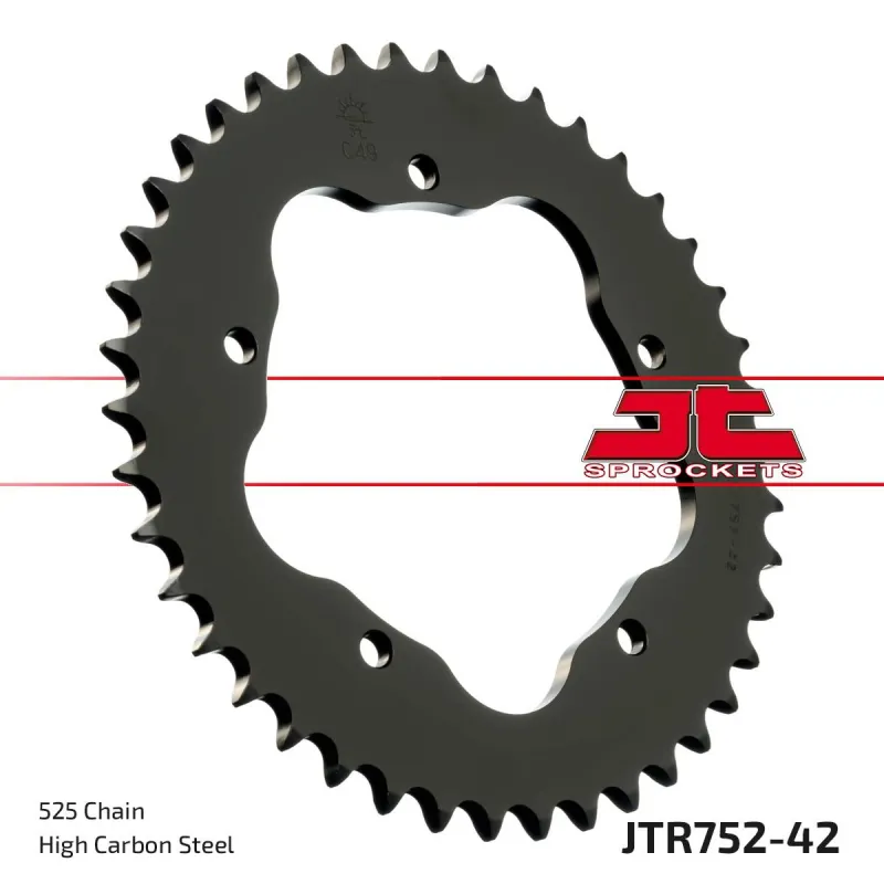 Corona moto JT Sprockets de acero de 42 dientes JTR752.42