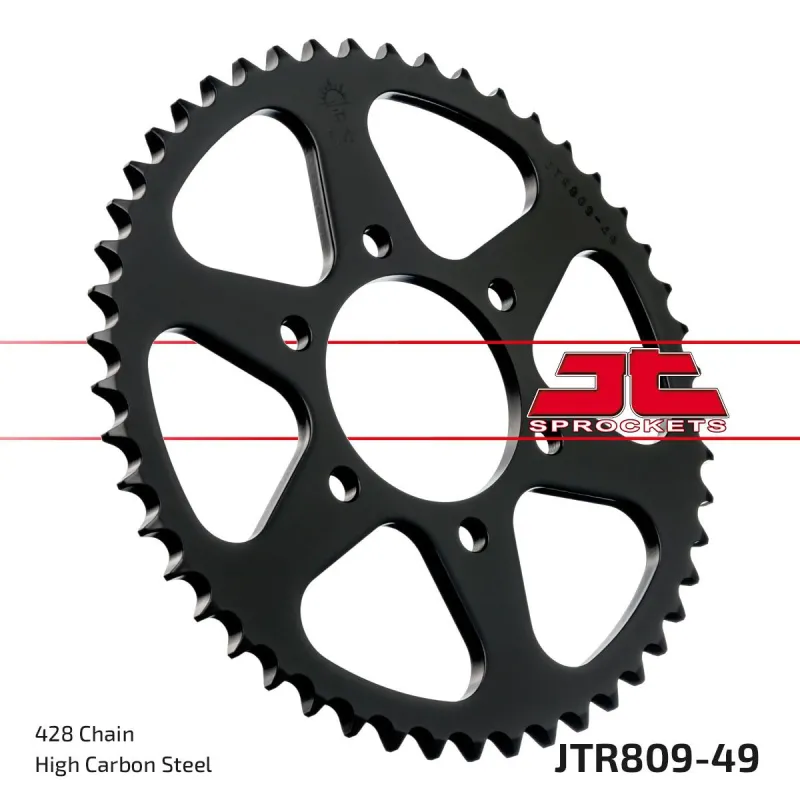 Corona moto JT Sprockets de acero de 49 dientes JTR809.49