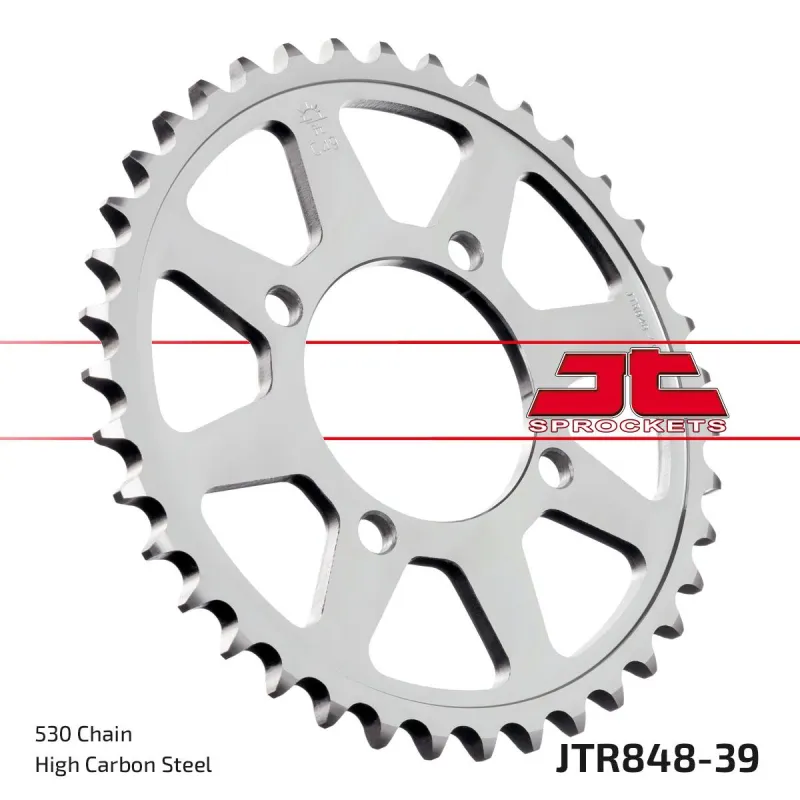 Corona moto JT Sprockets de acero de 39 dientes JTR848.39