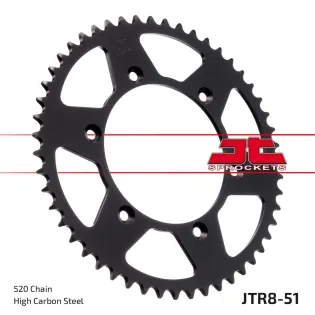 Corona moto JT Sprockets de acero de 51 dientes JTR8.51