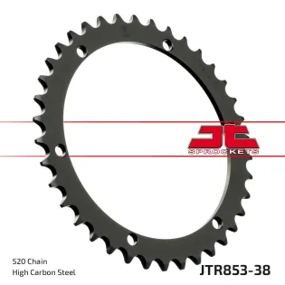 Corona moto JT Sprockets de acero de 38 dientes JTR853.38