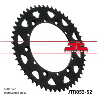 Corona moto JT Sprockets de acero de 52 dientes JTR853.52