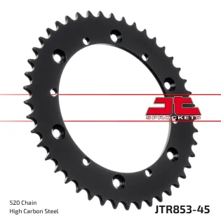 Corona moto JT Sprockets de acero de 45 dientes JTR853.45