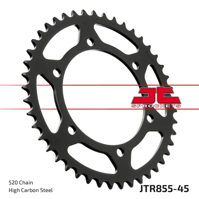 Corona moto JT Sprockets de acero de 45 dientes JTR855.45