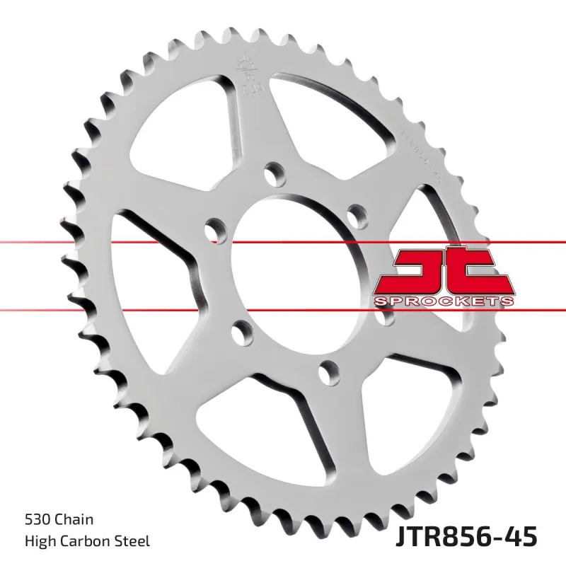 Corona moto JT Sprockets de acero de 45 dientes JTR856.45
