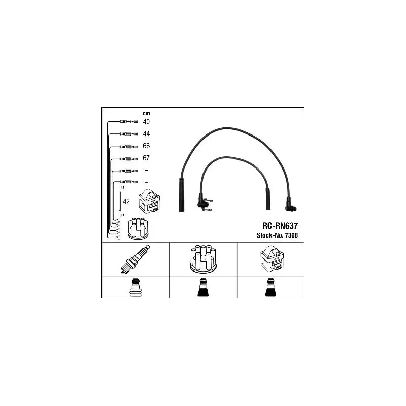 NGK 7368 Juego de cables de encendido