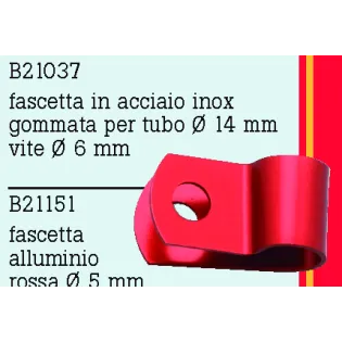 Abrazadera de moto inoxidable rojo torn 6 FrenTubo B21037