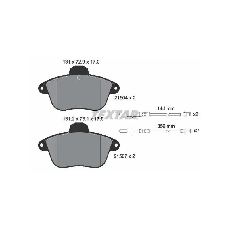 TEXTAR 2150401 Juego de pastillas de freno