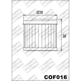 Filtro de aceite Champion para moto COF016