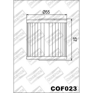 Filtro de aceite Champion para moto COF023
