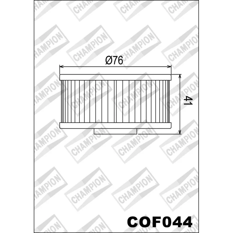 Filtro de aceite Champion para moto COF044