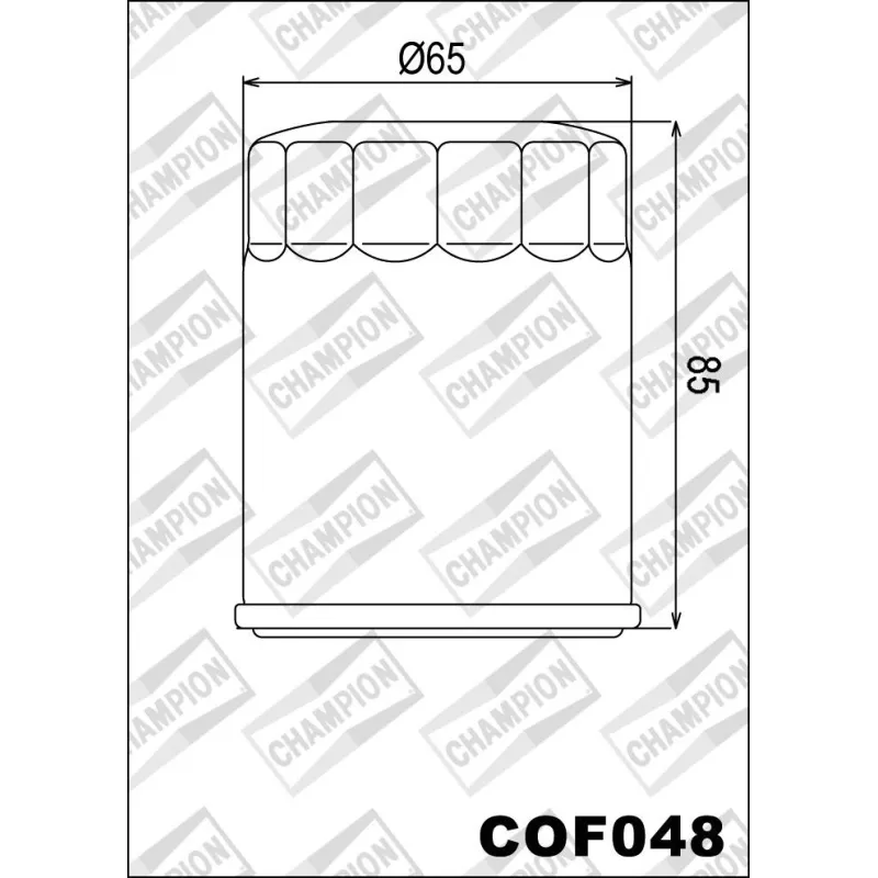 Filtro de aceite Champion para moto COF048