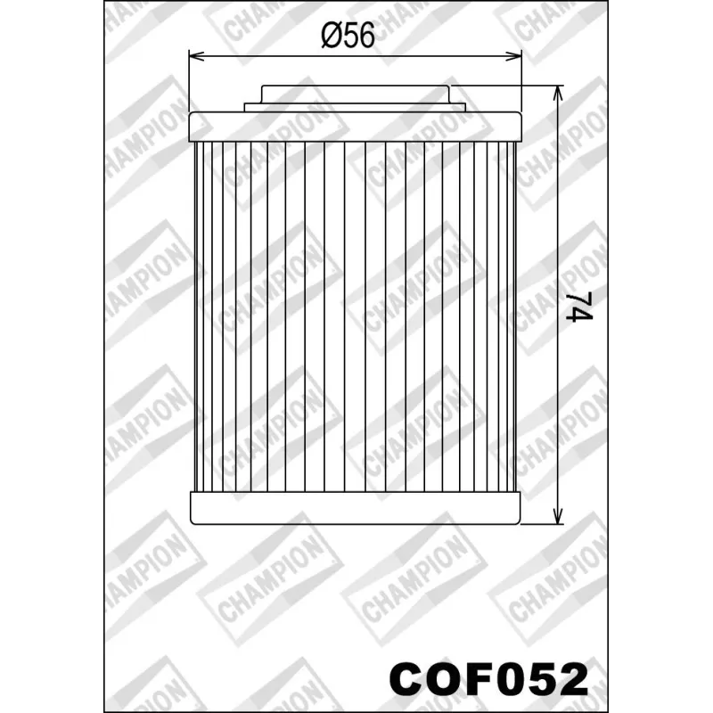 Filtro de aceite Champion para moto COF052