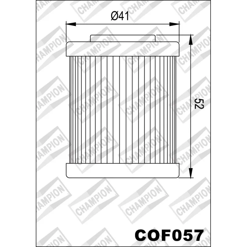 Filtro de aceite Champion para moto COF057