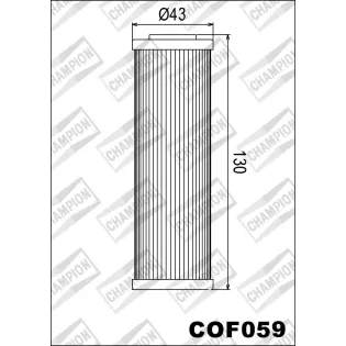 Filtro de aceite Champion para moto COF059