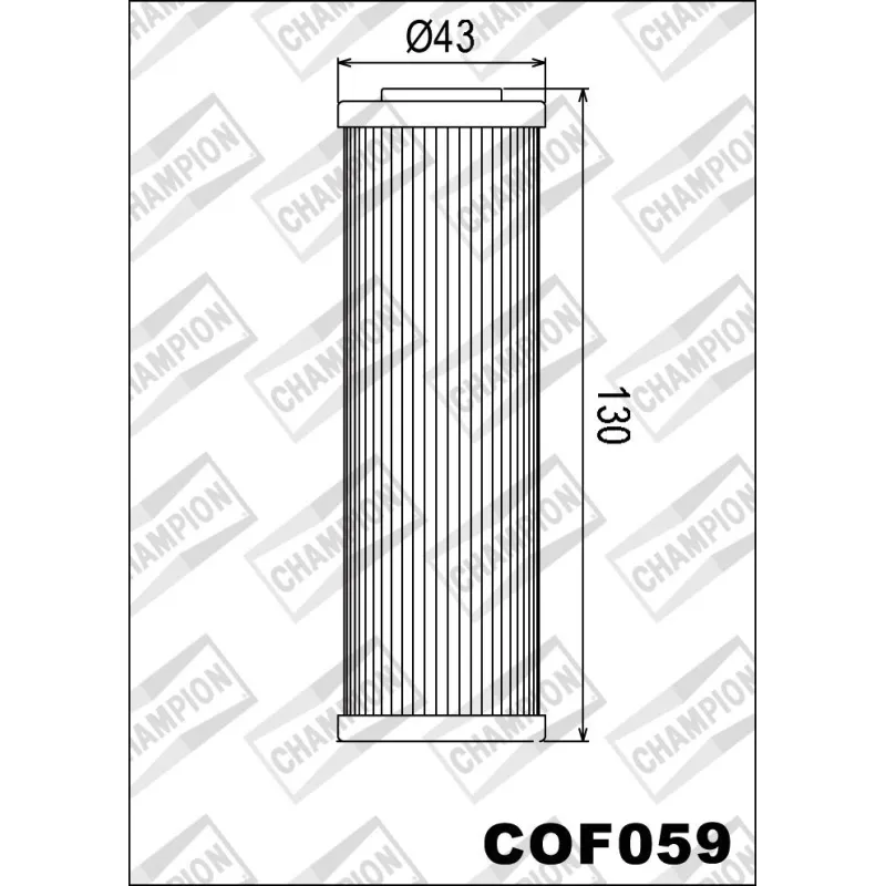 Filtro de aceite Champion para moto COF059