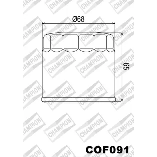 Filtro de aceite Champion para moto COF091