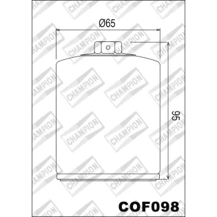 Filtro de aceite Champion para moto COF093