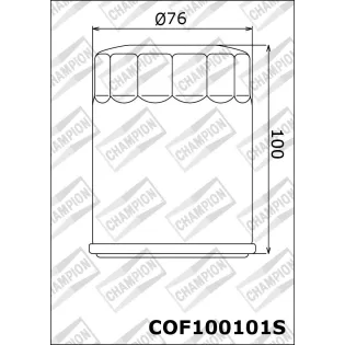 Filtro de aceite Champion para moto COF100101S