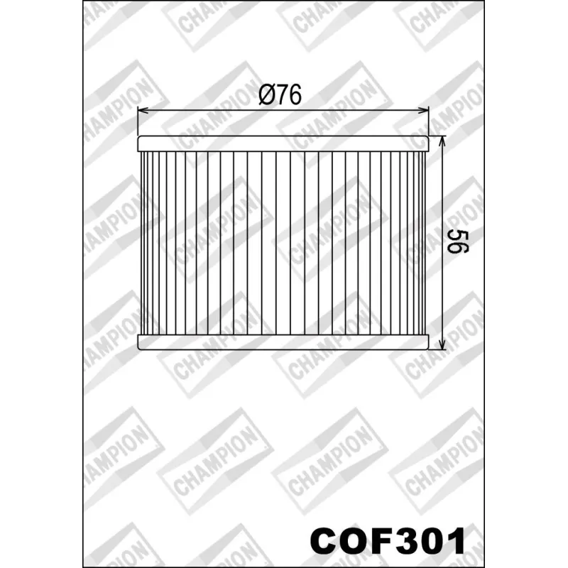 Filtro de aceite Champion para moto COF301