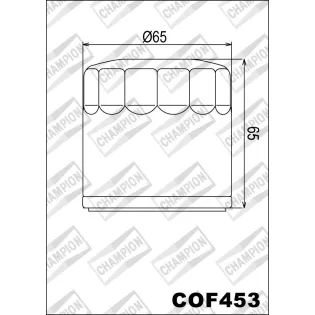 Filtro de aceite Champion para moto COF453