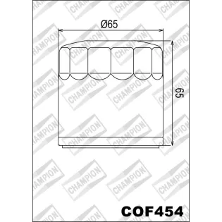 Filtro de aceite Champion para moto COF454