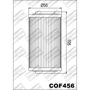 Filtro de aceite Champion para moto COF456