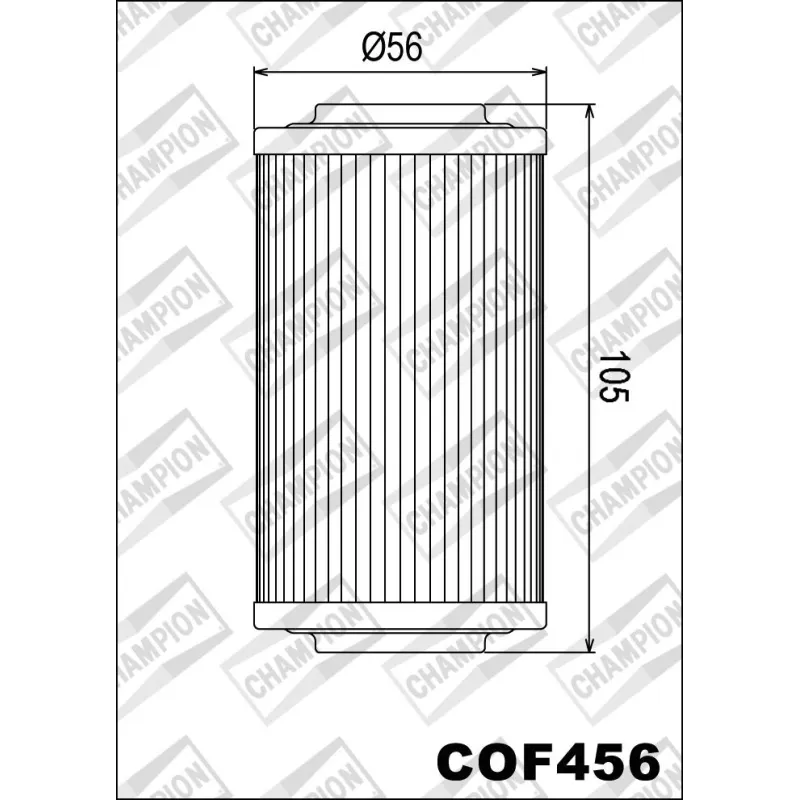 Filtro de aceite Champion para moto COF456