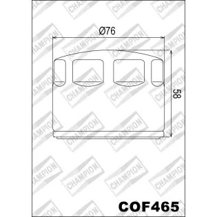 Filtro de aceite Champion para moto COF465