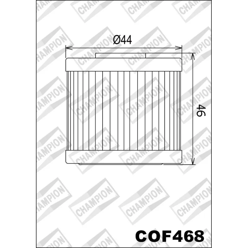 Filtro de aceite Champion para moto COF468