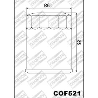 Filtro de aceite Champion para moto COF521