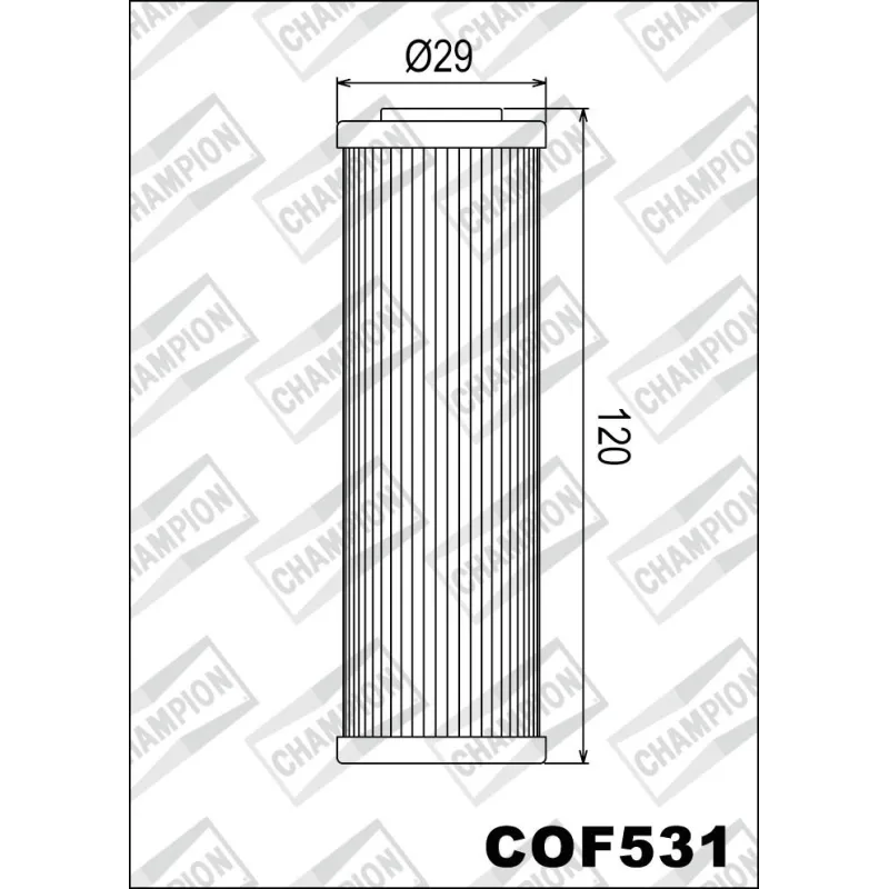 Filtro de aceite Champion para moto COF531