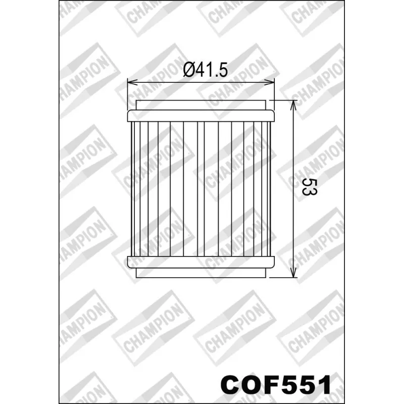 Filtro de aceite Champion para moto COF551