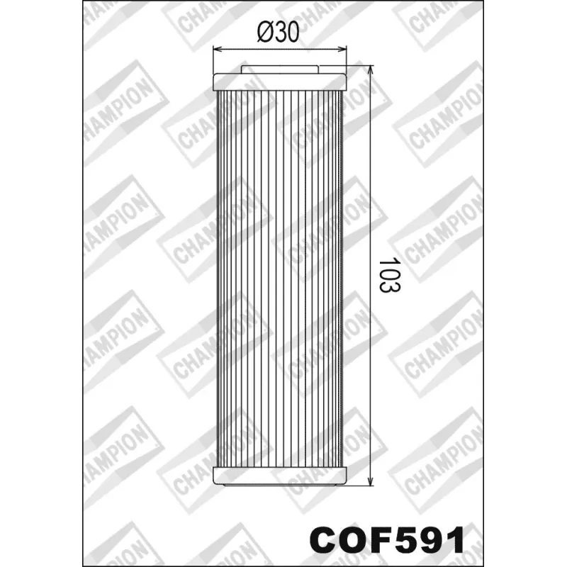 Filtro de aceite Champion para moto COF591