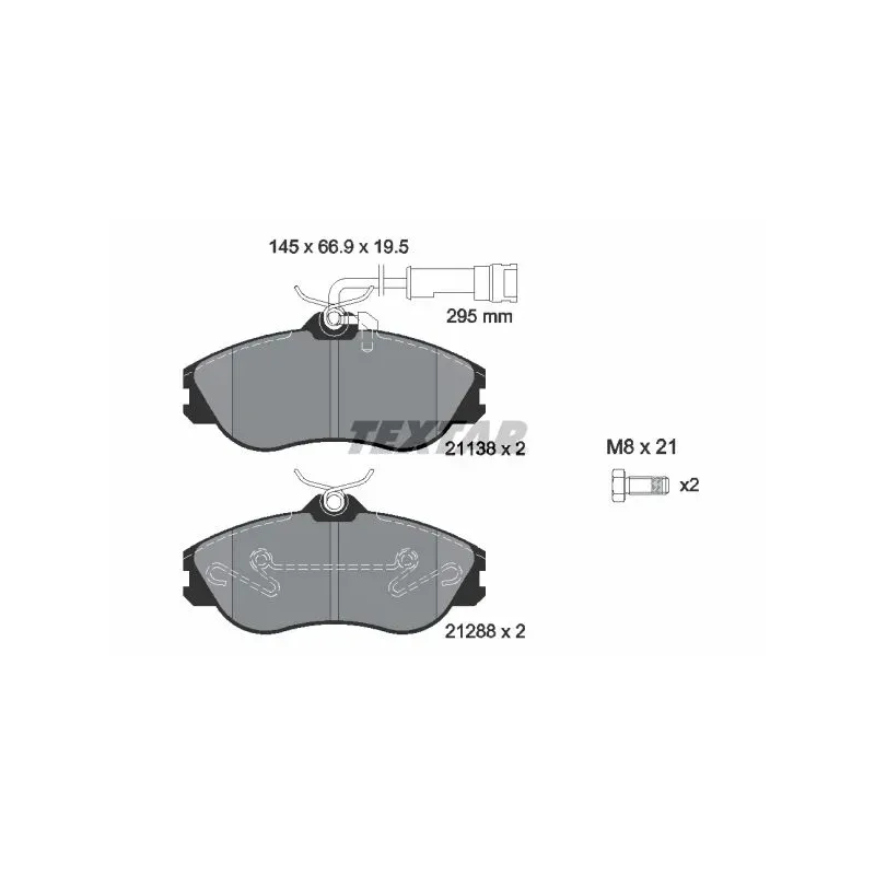 TEXTAR 2113802 Juego de pastillas de freno