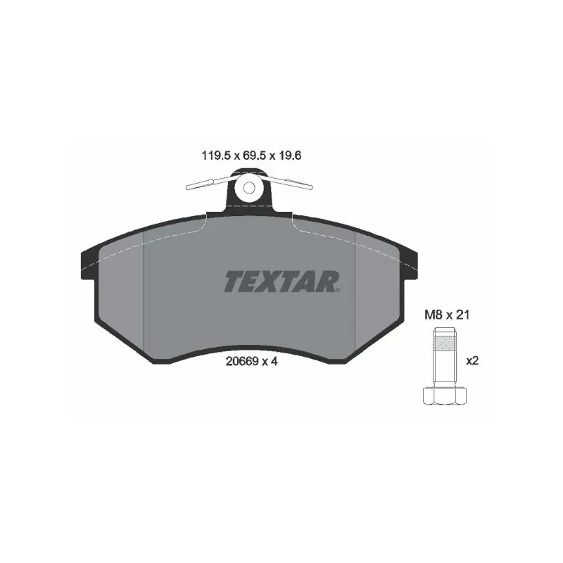 TEXTAR 2066921 Juego de pastillas de freno