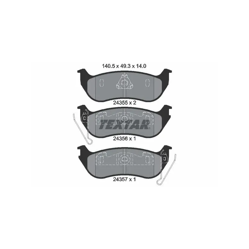 TEXTAR 2435501 Juego de pastillas de freno