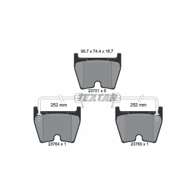 TEXTAR 2375101 Juego de pastillas de freno