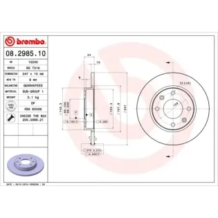 AP 10240 Disco de freno