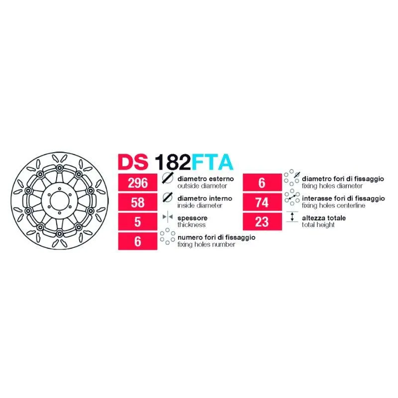 Discos De Freno Delt Honda Cbr 600 F-F4 - DS182FTA