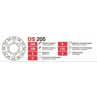 Discos De Freno Delt Derbi Drd-Send-Mrx-Smx - DS205