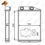 NRF 54309 Radiador de calefacción