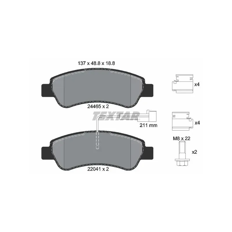TEXTAR 2446503 Juego de pastillas de freno