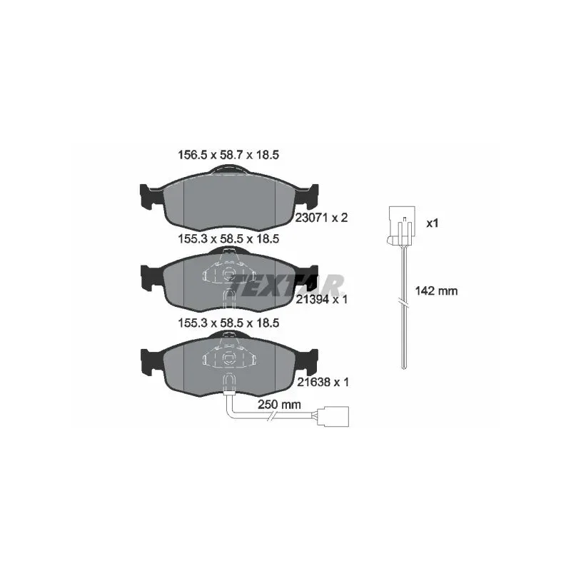 TEXTAR 2307104 Juego de pastillas de freno